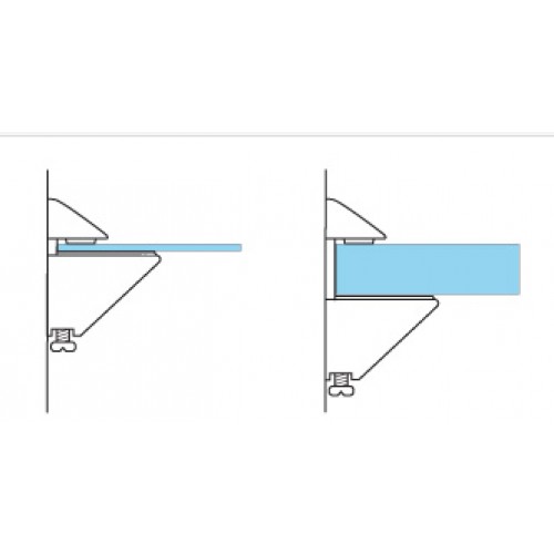 Adjustable Brushed Nickel Shelf Bracket